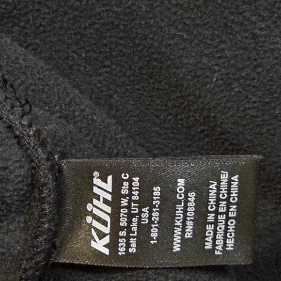 Kuhl Men's Medium Chianti Wool Fleece Blend Thor Charcoal 1/4 Zip Fleece Sweater - Picture 12 of 13